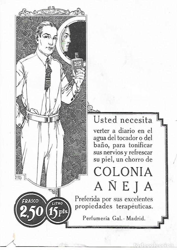 Colecionismo: A&Ntilde;O 1924 RECORTE PRENSA PUBLICIDAD COLONIA A&Ntilde;EJA PERFUMERIA GAL MADRID