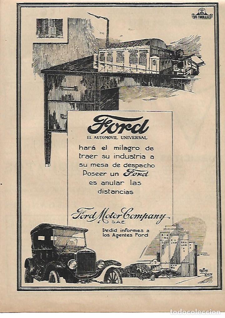 Coleccionismo: A&Ntilde;O 1924 RECORTE PRENSA PUBLICIDAD AUTOMOVIL FORD MOTOR COMPANY COCHE