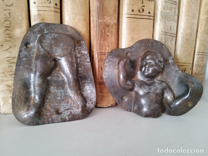 Coleccionismo: BONITO Y ANTIGUO MOLDE DE CHOCOLATE DE DOS PIEZAS, QUERUB&Iacute;N - Foto 7
