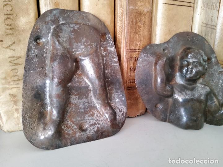 Coleccionismo: BONITO Y ANTIGUO MOLDE DE CHOCOLATE DE DOS PIEZAS, QUERUB&Iacute;N - Foto 9