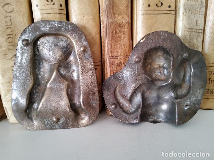 Coleccionismo: BONITO Y ANTIGUO MOLDE DE CHOCOLATE DE DOS PIEZAS, QUERUB&Iacute;N - Foto 10