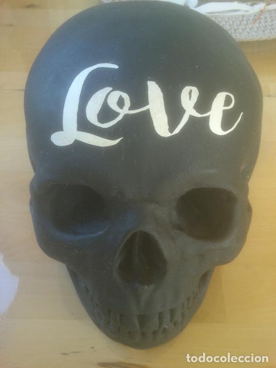 Coleccionismo: CALAVERA LOVE PINTADA EN NEGRO - Foto 4
