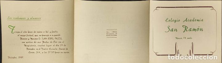Coleccionismo: 1947 - COLEGIO SAN RAMON - PROGRAMA TEATRO Y ORQUESTA CERVERA Y SUS DIABLOS