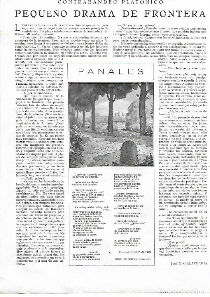 Collectionnisme: A&Ntilde;O 1924 RECORTE PRENSA POESIA PANALES FERNANDO LOPEZ MARTIN DIBUJO ERNESTO GUTIERREZ