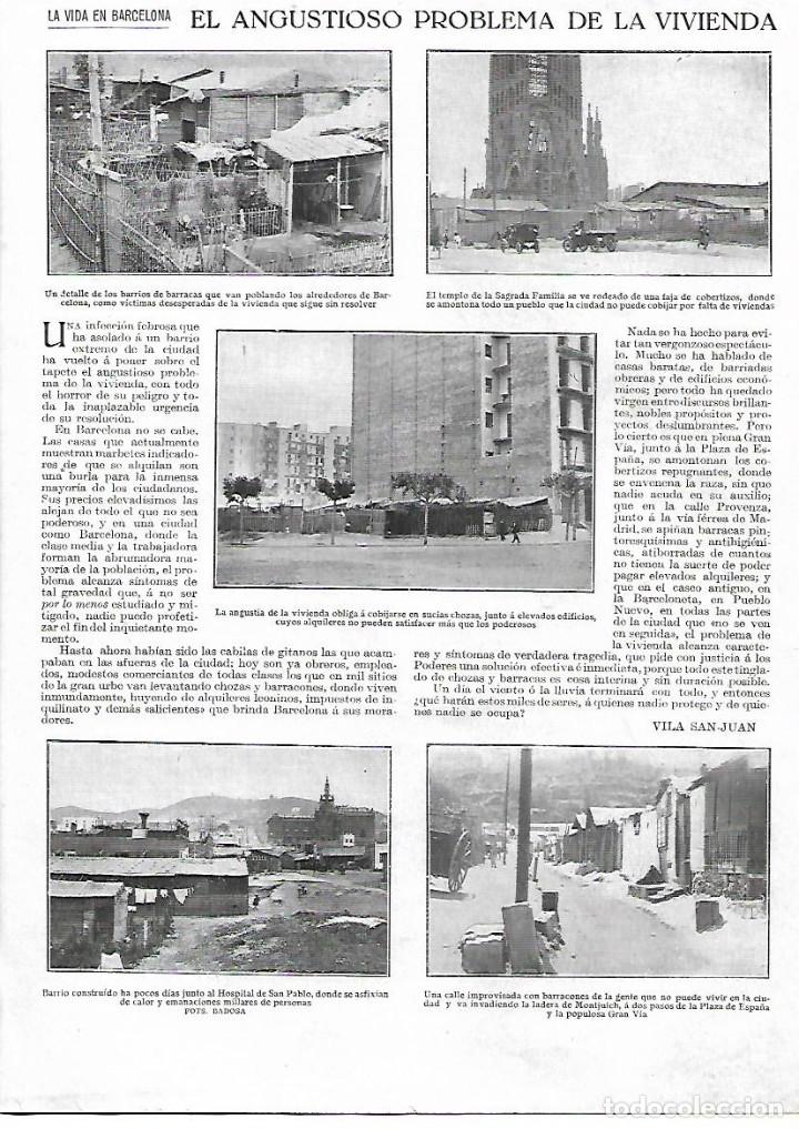 Sammelleidenschaft Papier: A&Ntilde;O 1924 URBANISMO PROBLEMA VIVIENDA EN BARCELONA SAGRADA FAMILIA HOSPITAL SANT PAU BARRACAS