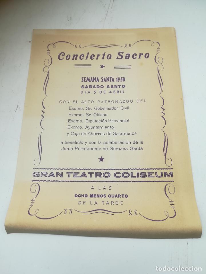 Coleccionismo: CONCIERTOS SACRO. SEMANA SANTA 1958. GRAN TEATRO COLISEUM. PROGRAMA
