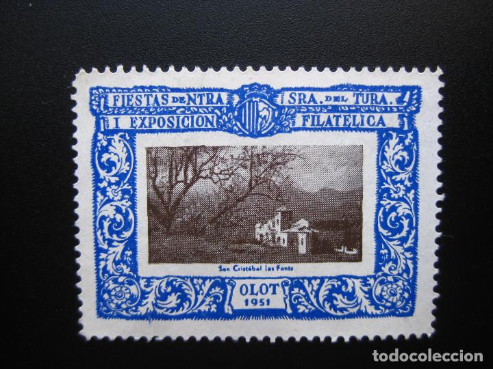 Coleccionismo: SELLO CONMEMORATIVO I EXPOSICION FILATELICA.OLOT