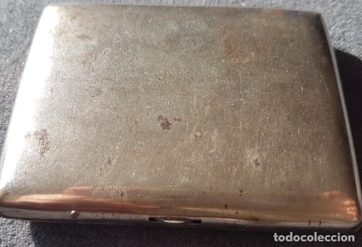 Coleccionismo: Pitillera antigua de metal labrada - Foto 3