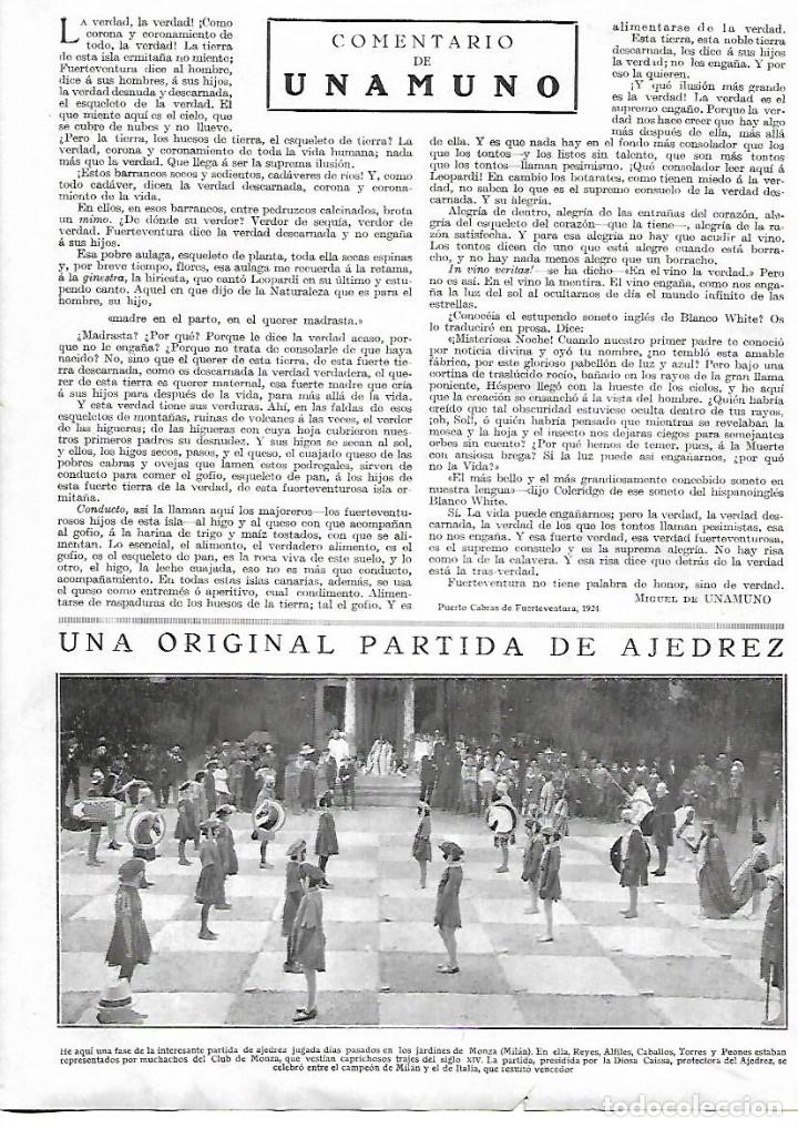 Collecting paper: A&Ntilde;O 1924 RECORTE PRENSA PARTIDA DE AJEDREZ VIVIENTE CON PERSONAS MONZA MILAN ITALIA