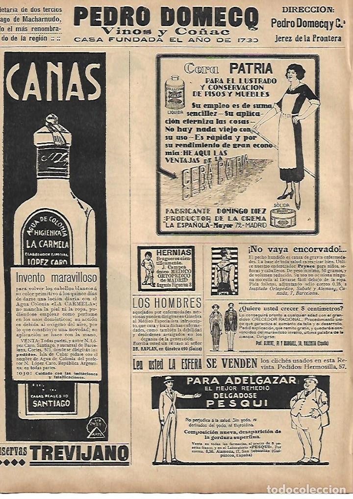Collecting paper: A&Ntilde;O 1924 RECORTE PRENSA PUBLICIDAD CERA PATRIA DOMINGO DIEZ CREMA LA ESPA&Ntilde;OLA