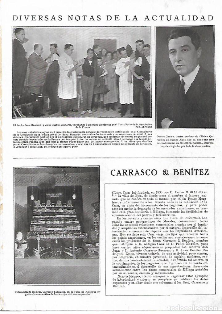 Collecting paper: A&Ntilde;O 1924 RECORTE PRENSA OJEN CASA CARRASCO BENITEZ FUNDADA POR PEDRO MORALES STAND FERIA MUESTRAS