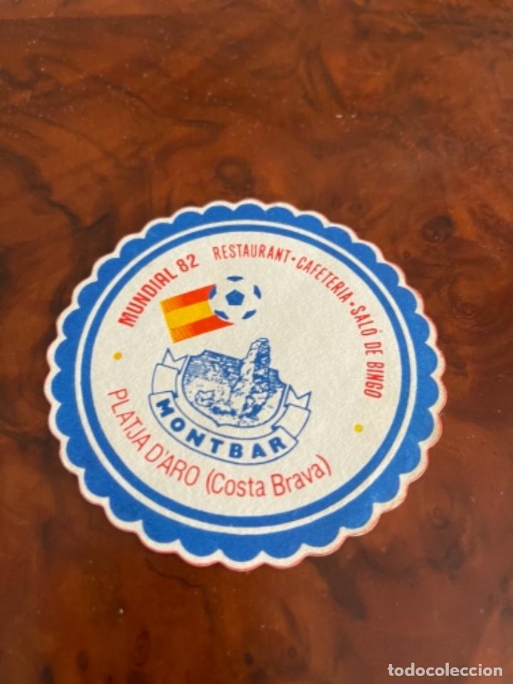 Coleccionismo: posavasos mundial 1982 espa&ntilde;a publicidad restaurant cafeteria montbar platja d,aro