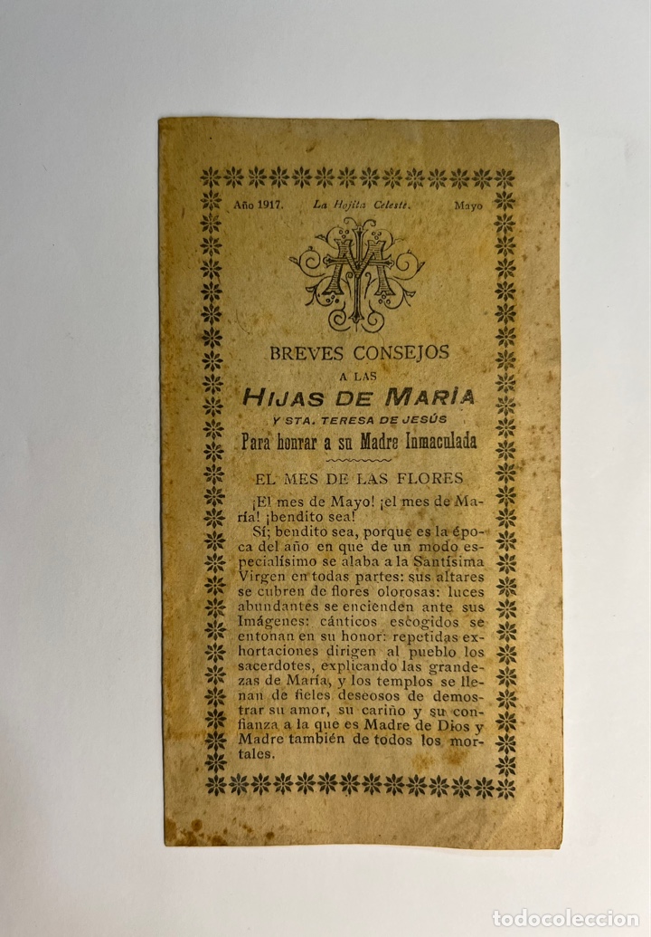 Coleccionismo: D&Iacute;PTICO. Breves Consejos de las Hijas de Maria y Santa Teresa de Jes&uacute;s. Valencia (a.1917)