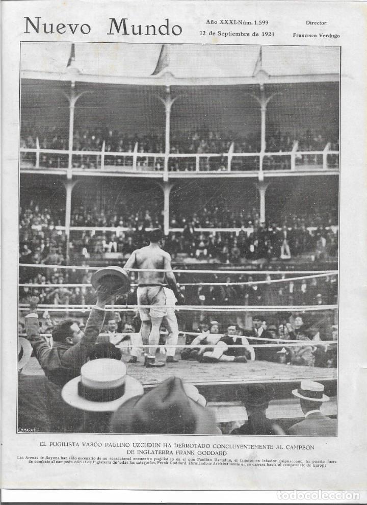 Coleccionismo: A&Ntilde;O 1924 RECORTE PRENSA DEPORTES BOXEO PAULINO UZCUDUN GANA A FRANK GODDARD CAMPEON INGLATERRA