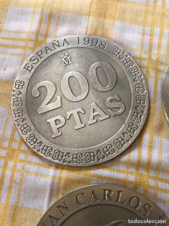 Coleccionismo: Conjunto de posa vasos de la peseta - Foto 3