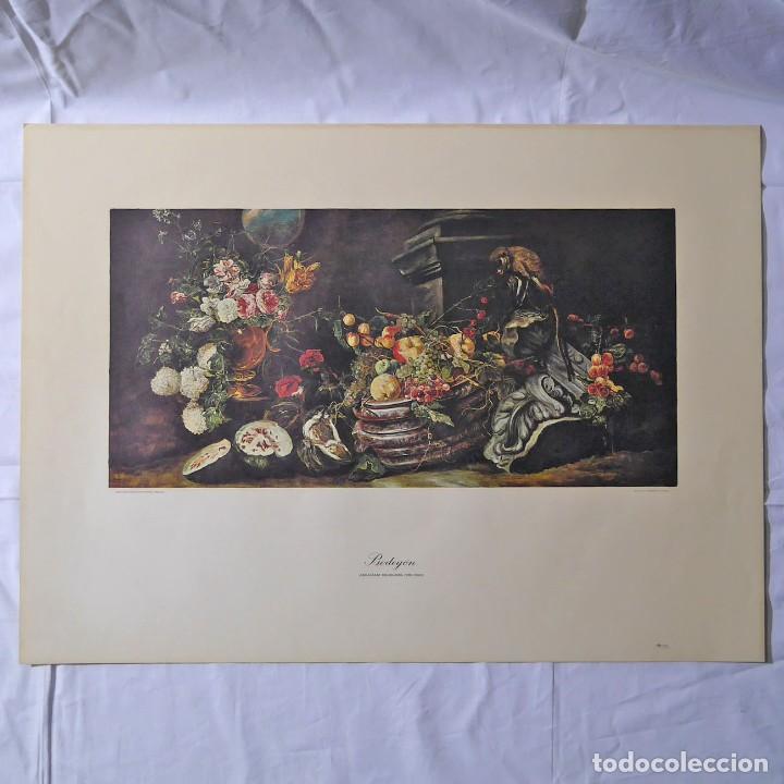 Sammelleidenschaft Papier: L&aacute;mina Bodeg&oacute;n Abraham Brueghel, Palacio de la Granja de S. Indefonso, Ed. Patrimonio Nacional
