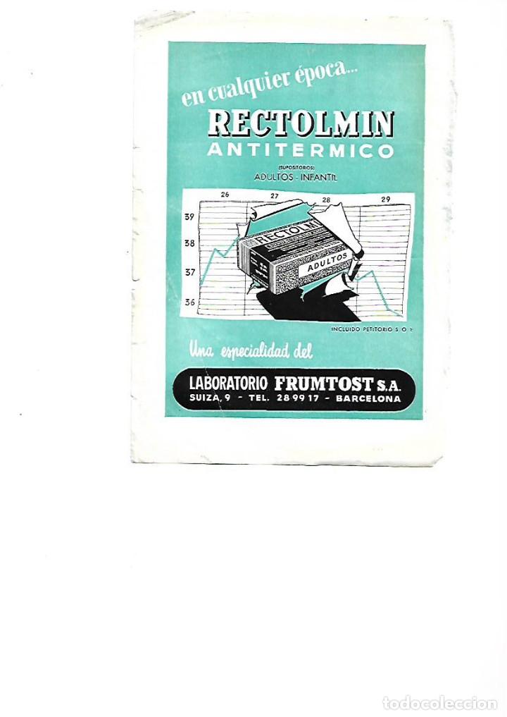 Collezionismo: A&Ntilde;O 1955 RECORTE PRENSA PUBLICIDAD RECTOLMIN ANTITERMICO LABORATORIO FRUMTOST BCNA FARMACIA MEDICINA