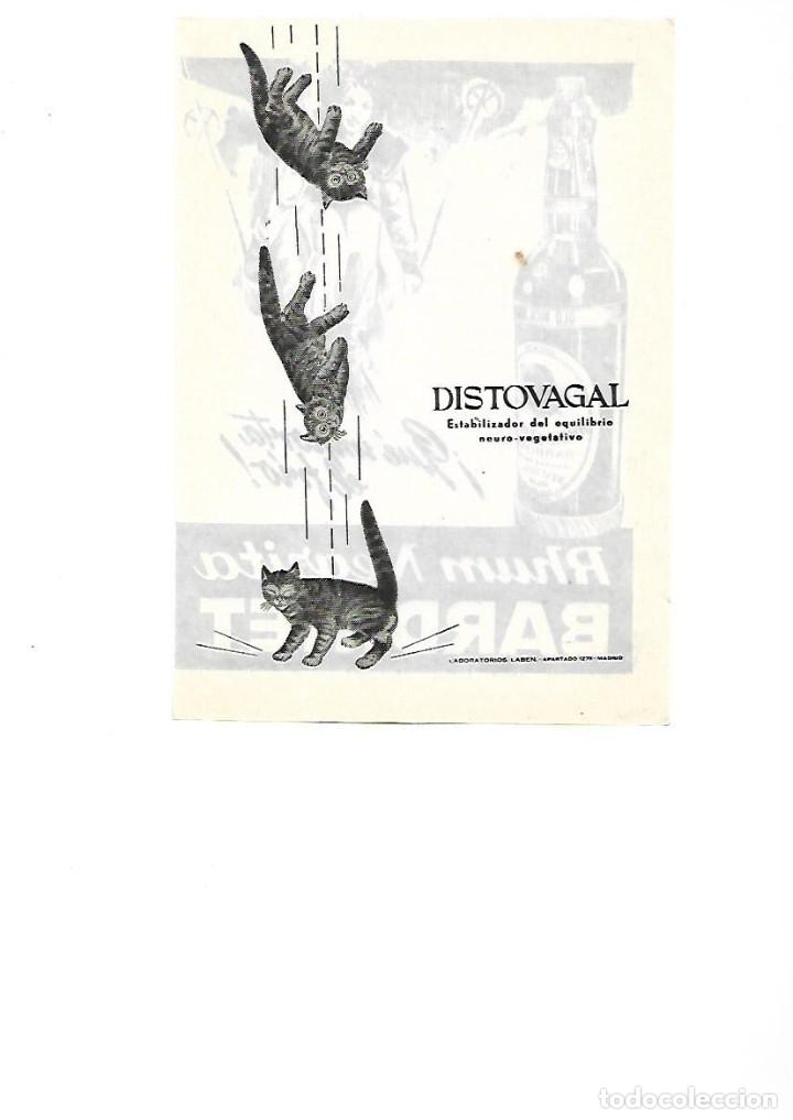 Collecting paper: A&Ntilde;O 1955 RECORTE PRENSA PUBLICIDAD DISTOVAGAL EQUILIBRIO LABORATORIOS LABEN MADRID MEDICINA FARMACIA