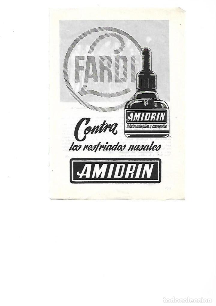 Collecting paper: A&Ntilde;O 1955 RECORTE PRENSA PUBLICIDAD AMIDRIN LABORATORIO FARDI RESFRIADOS FARMACIA MEDICINA