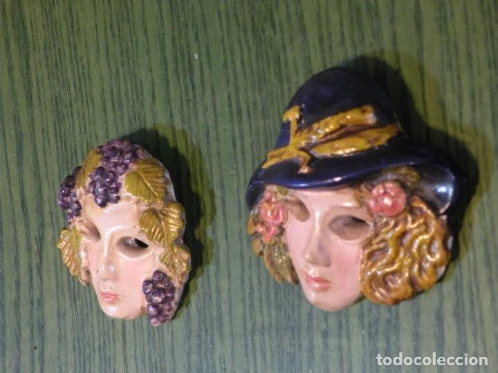Coleccionismo: MASCARAS CERAMICA ART NOUVEAU . Caretas 14 y 15 de una gran colecci&oacute;n de caretas de todo el mundo