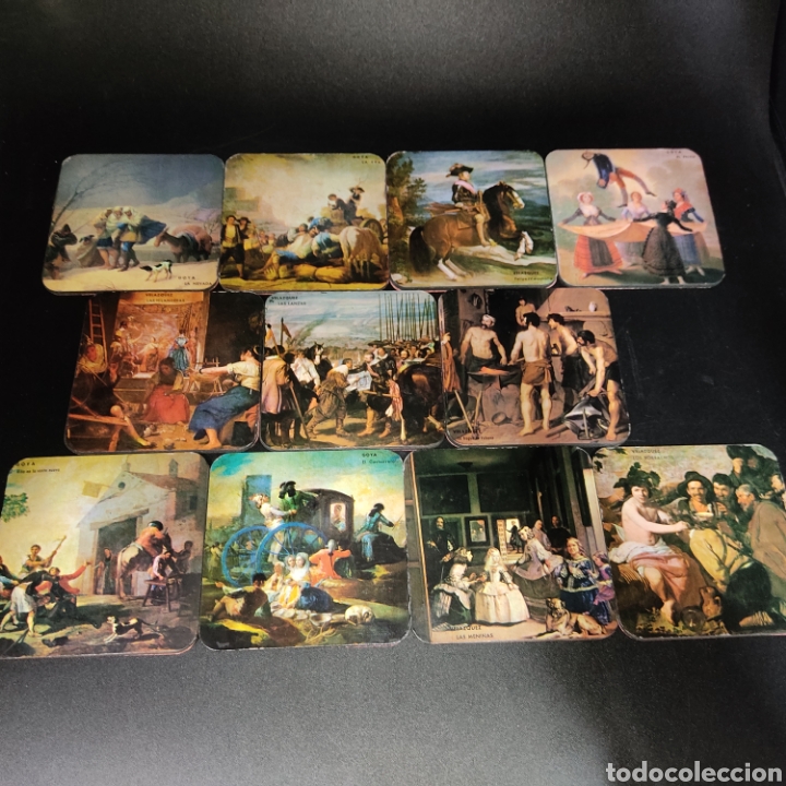 Coleccionismo: LOTE VINTAGE DE 11 POSAVASOS ILUSTRADOS CON OBRAS DE VELAZQUEZ Y GOYA