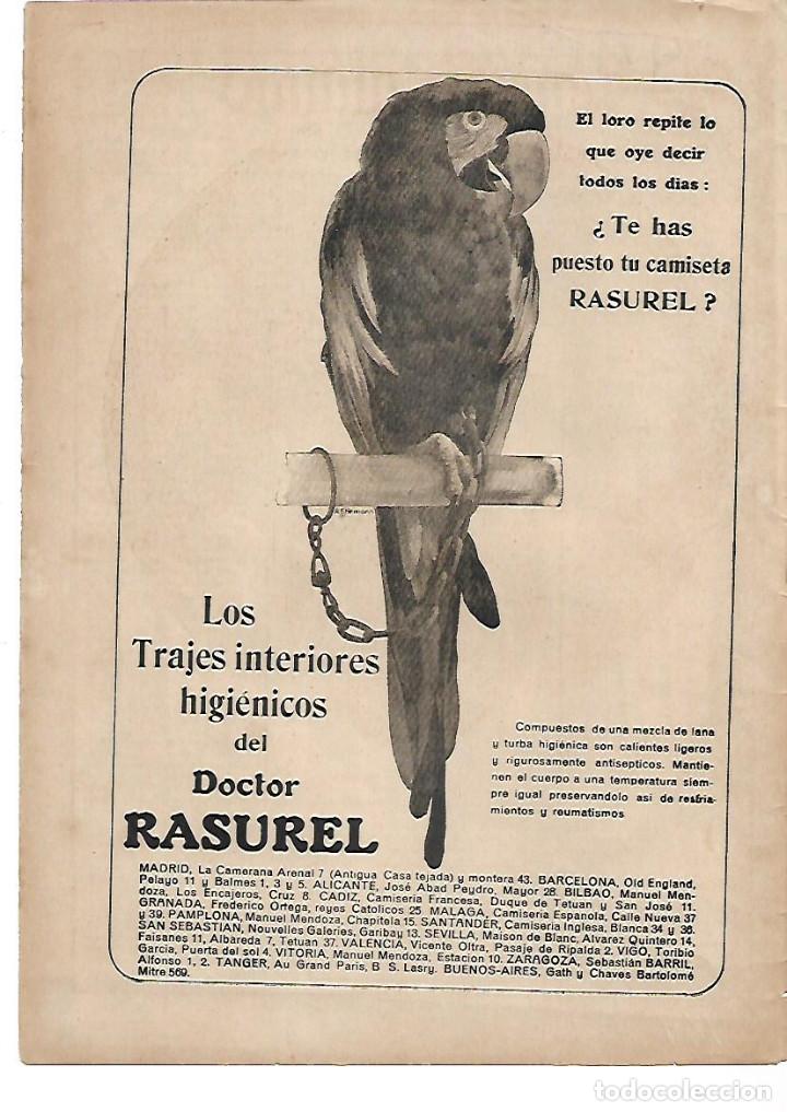 Collecting paper: A&Ntilde;O 1912 RECORTE PRENSA PUBLICIDAD TRAJES INTERIORES HIGIENICOS DR RASUREL