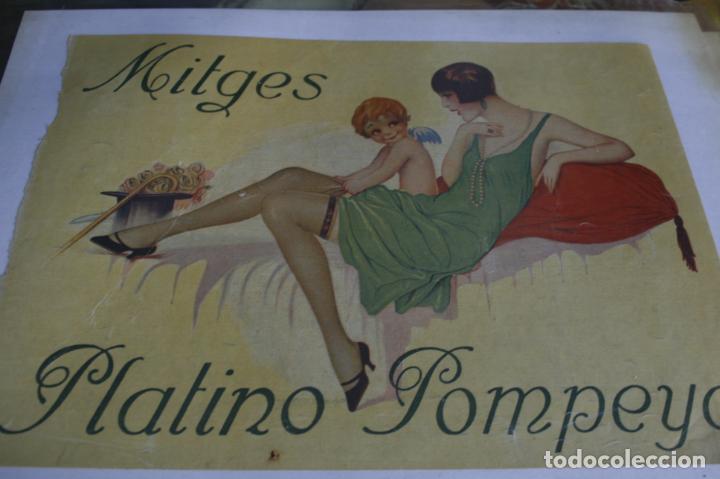 Coleccionismo: LAMINA PUBLICIDAD MEDIAS PLATINO POMPEYA 18 X 24 CMS