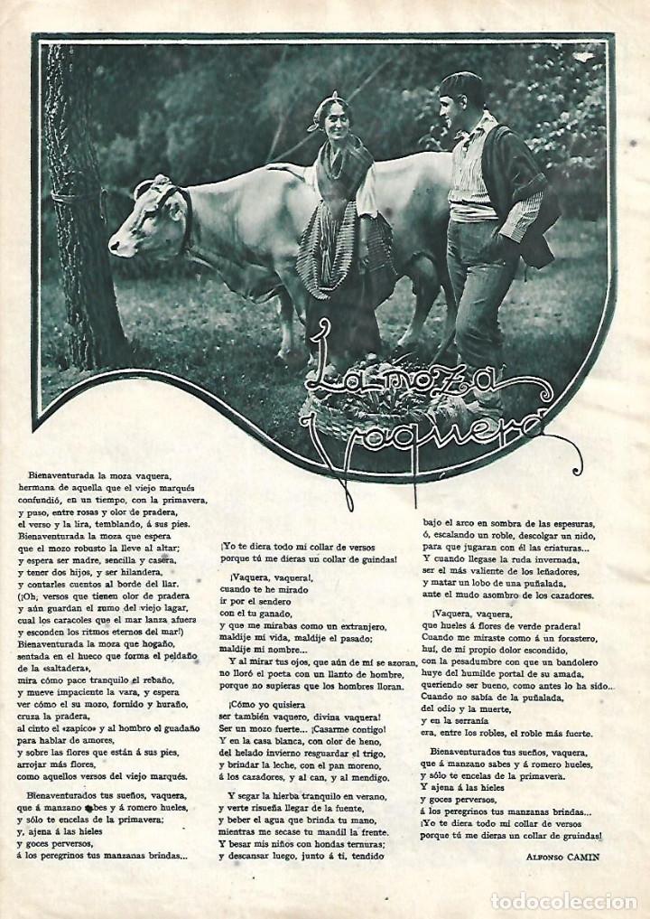 Collecting paper: A&Ntilde;O 1929 RECORTE PRESA POESIA LA MOZA VAQUERA POR ALFONSO CAMIN