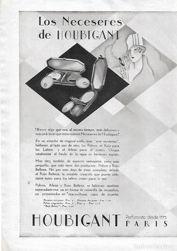 Coleccionismo: A&Ntilde;O 1928 RECORTE PRENSA PUBLICIDAD NECESERES HOUBIGANT COSMETICA PERFUMES BELLEZA