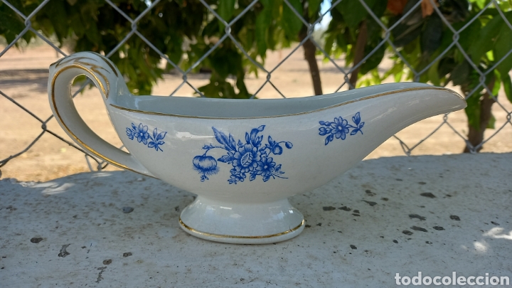 Coleccionismo: Salsera antigua ceramica de la Cartuja Sevilla