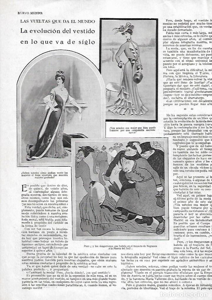 Coleccionismo: A&Ntilde;O 1930 RECORTE PRENSA HISTORIA EVOLUCION DEL VESTIDO MODA
