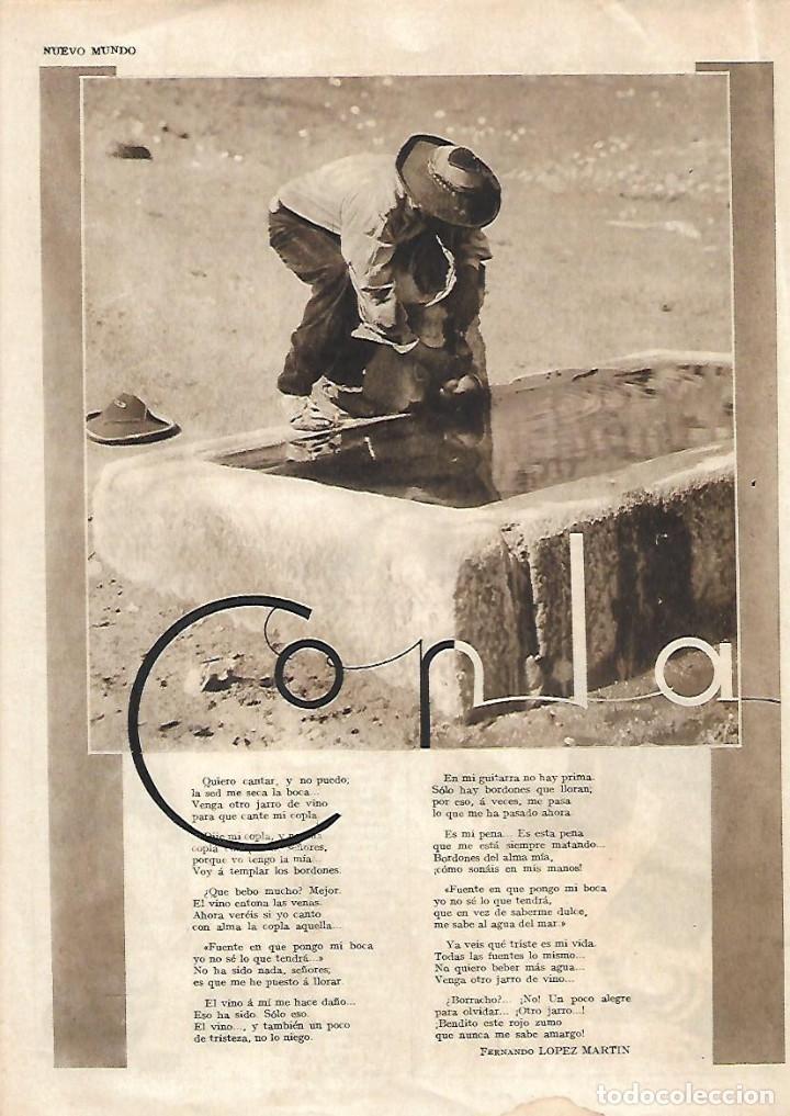 Collectionnisme: A&Ntilde;O 1930 RECORTE PRENSA POESIA COPLA POR FERNANDO LOPEZ MARTIN