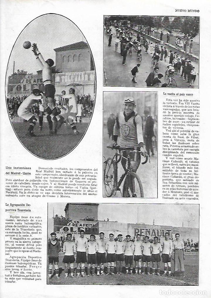 Collecting paper: A&Ntilde;O 1930 RECORTE PRENSA DEPORTES EQUIPO FUTBOL AGRUPACION DEPORTIVA TRANVIARIA PUBLICIDAD RENAULT