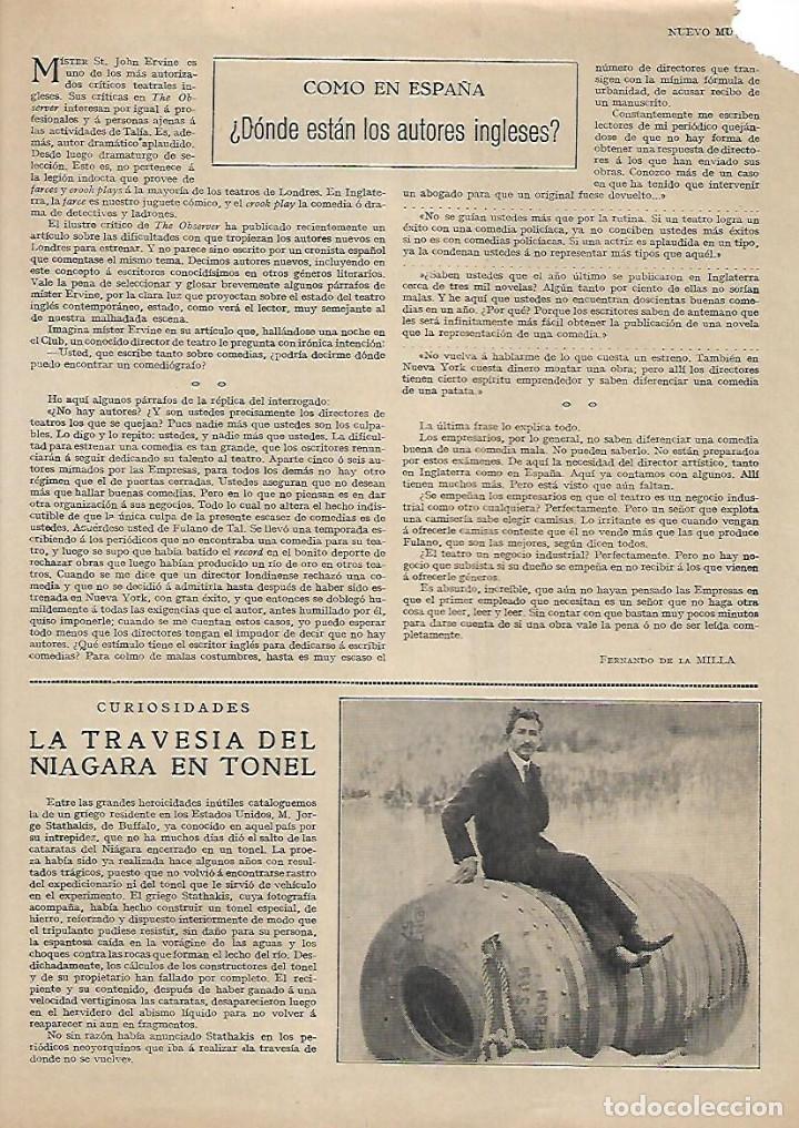 Coleccionismo: A&Ntilde;O 1930 RECORTE PRENSA CURIOSIDAD TRAVESIA DEL NIAGARA EN TONEL JORGO STATHAKIS