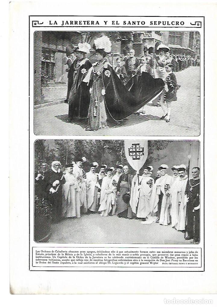 Coleccionismo: A&Ntilde;O 1912 RECORTE PRENSA LA JARRETERA Y EL SANTO SEPULCRO ORDENES DE CABALLERIA