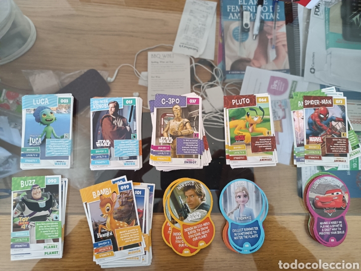 Coleccionismo: Lote de cromos de H&eacute;roes, Disney, Marvel - Foto 2