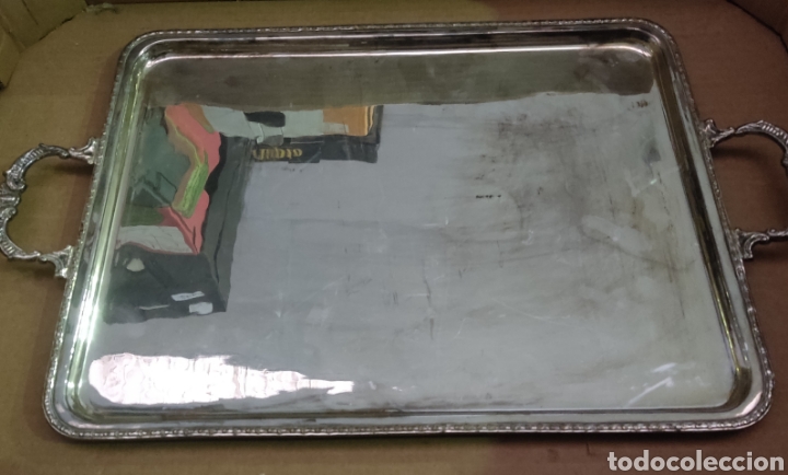 Coleccionismo: Bandeja plateada - alpaca - 37x30 - car212