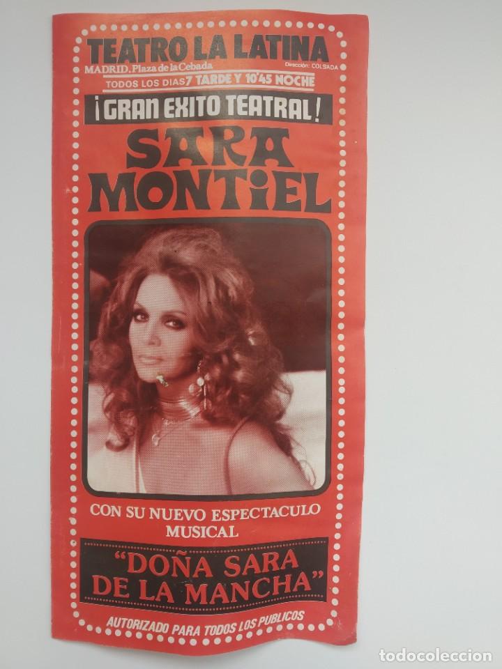 Coleccionismo: FOLLETO SARA MONTIEL - TEATRO LA LATINA - DO&Ntilde;A SARA DE LA MANCHA
