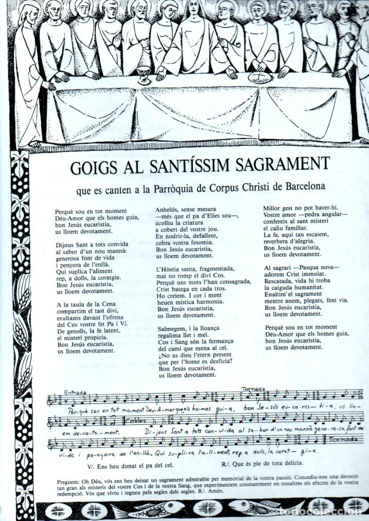 Collectionnisme: GOIGS AL SANT&Iacute;SSIM SAGRAMENT - CORPUS CHRISTI (BARCELONA, 1990)