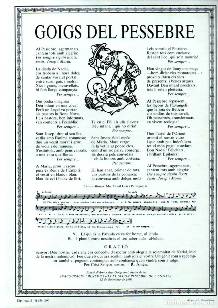 Sammelleidenschaft Papier: GOIGS DEL PESSEBRE (IMP.ALT&Eacute;S, 1990)