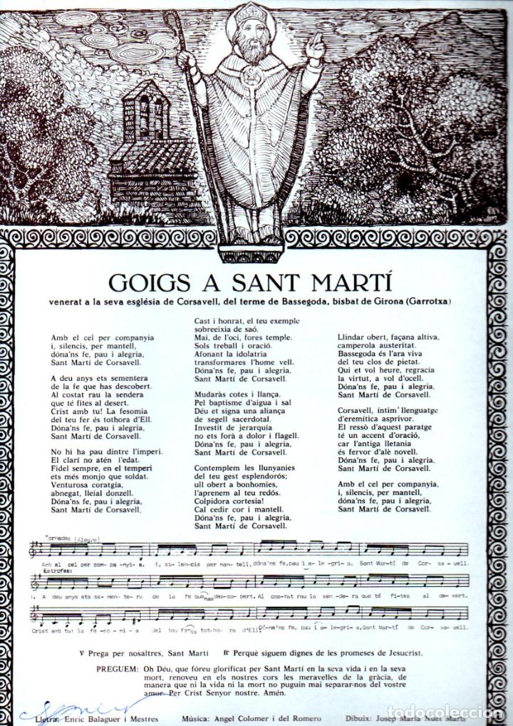 Sammelleidenschaft Papier: GOIGS A SANT MART&Iacute;, CORSAVELL, BASSEGODA (IMP. GUINART, 1985)