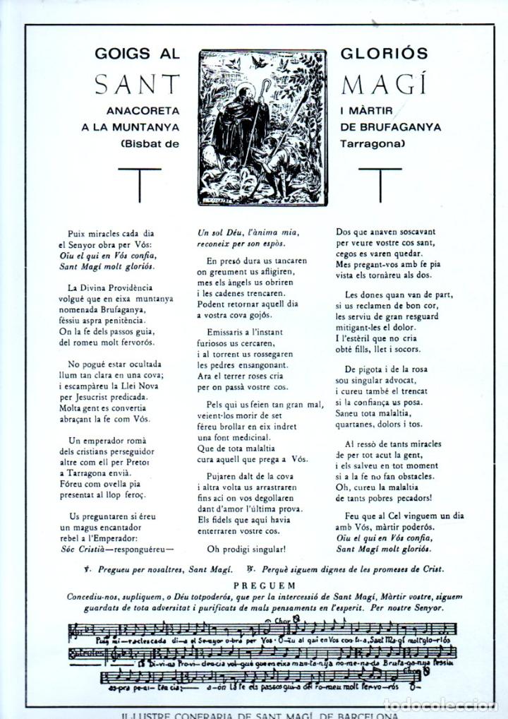 Sammelleidenschaft Papier: GOIGS A SANT MAG&Iacute; DE LA MUNTANYA DE BRUFAGANYA - TARRAGONA (IMP, GUINART, 1988)