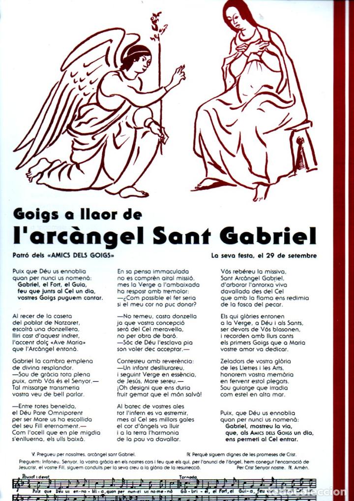 Collectionnisme: GOIGS A L'ARC&Agrave;NGEL SANT GABRIEL (IMP.VAIXELL,1996)