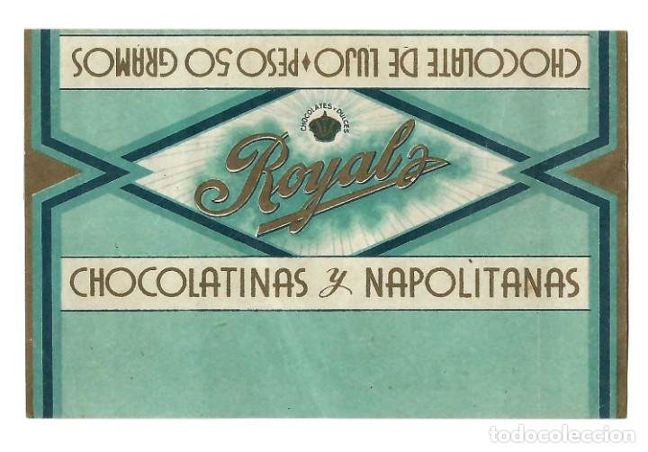 Coleccionismo: ENVOLTORIO- CHOCOLATE ROYALS. CHOCOLATINAS Y NAPOLITANAS. ALBACETE. A&Ntilde;OS 40- 50