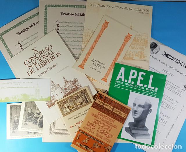 Collezionismo: LOTE DOCUMENTOS X CONGRESO NACIONAL DE LIBREROS, SEVILLA 1986, VER DESCRIPCION E IMAGENES