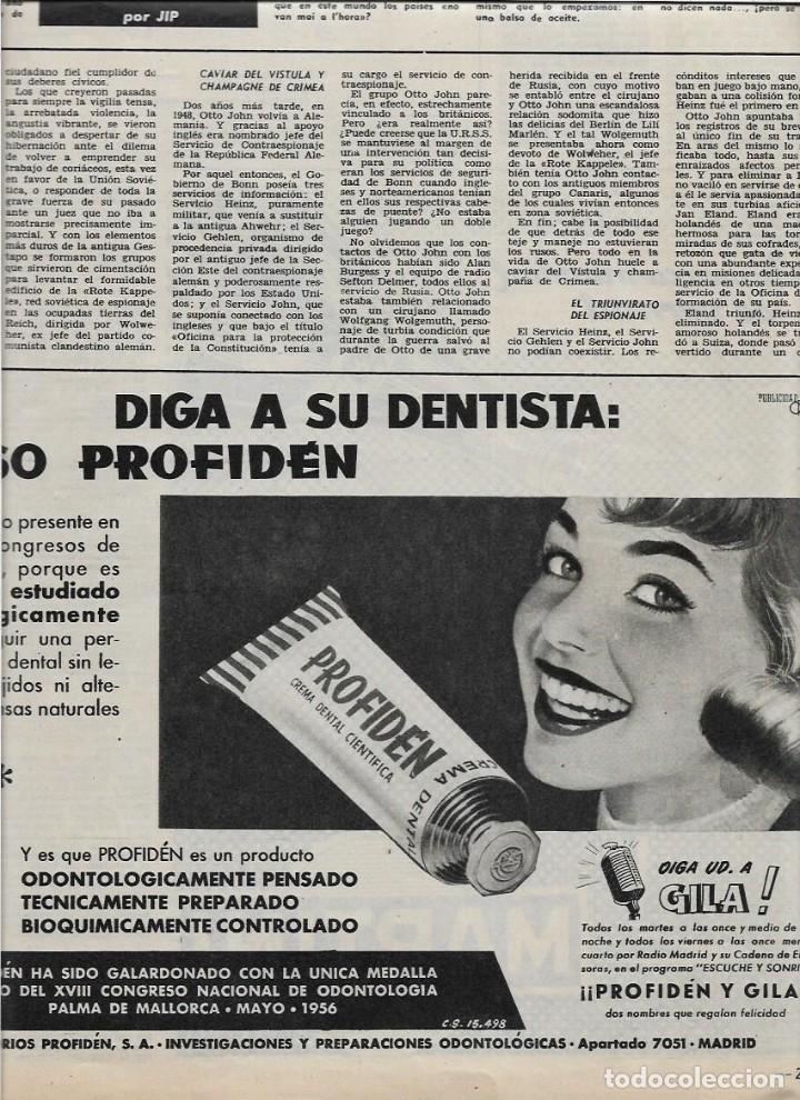 Coleccionismo: A&Ntilde;O 1956 RECORTE PRENSA PUBLICIDAD CREMA DENTAL DENTRIFICO PROFIDEN ESCUCHE A GILA Y SONRIA