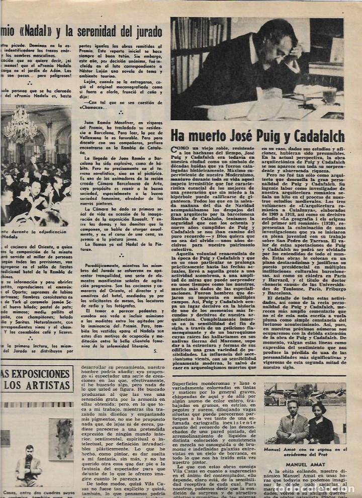 Collezionismo: A&Ntilde;O 1956 RECORTE PRENSA NOTICIA MUERTE DE JOSE PUIG I CADAFALCH