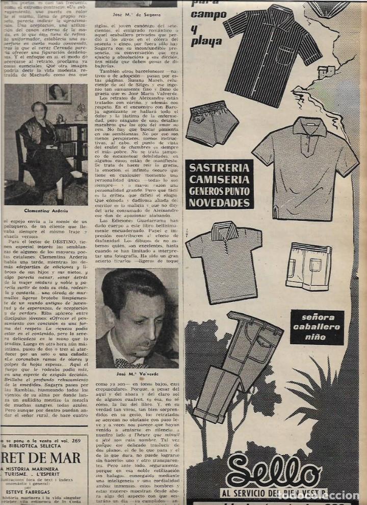 Coleccionismo: A&Ntilde;O 1959 RECORTE PRENSA PUBLICIDAD CAMISERIA SASTRERIA SELLO COMERCIO TIENDA ALTA COSTURA