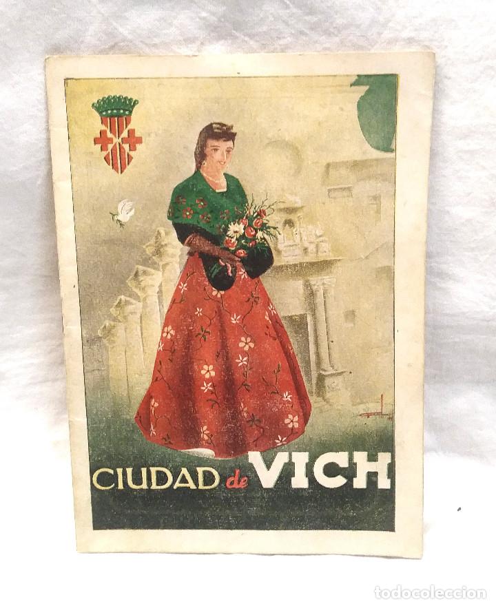 Coleccionismo: Fiesta Mayor Vich a&ntilde;o 1945 Programa de Festejos - Foto 1