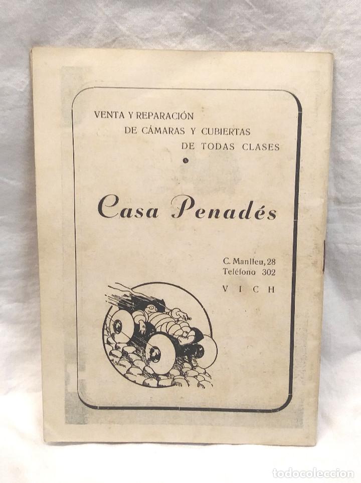 Coleccionismo: Fiesta Mayor Vich a&ntilde;o 1945 Programa de Festejos - Foto 2